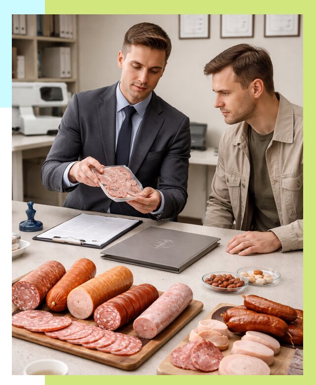 Сертификация колбасных изделий в Копейске от 7697 р. | Алешин-Кпс