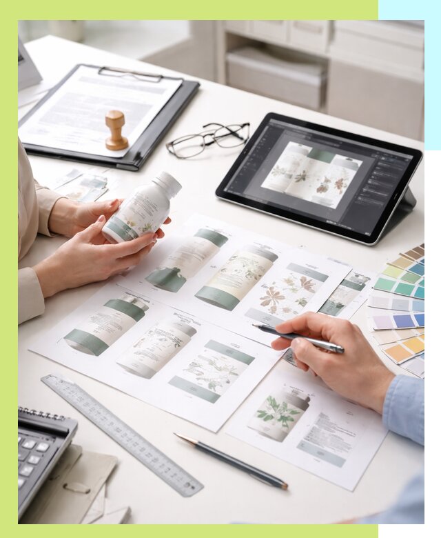 Профессиональная разработка дизайна и текста этикетки продукции в Копейске